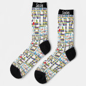 Hanukkah Socks "Happy Hanukkah Funukkah" Sokken (Links)