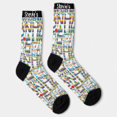 Hanukkah Socks "Happy Hanukkah Funukkah" Sokken (Rechts)