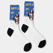 Hanukkah Socks "Happy MOO Year" Sokken (Rechts)