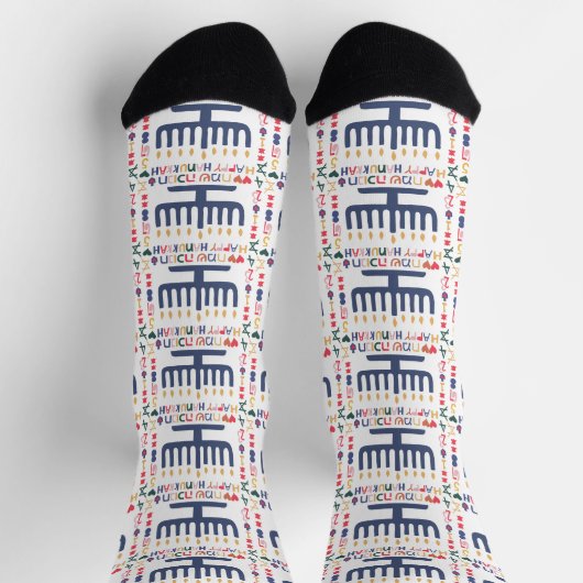Hanukkah Socks "Menorah Happy" Sokken (Top)