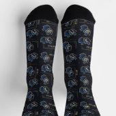 Hanukkah Socks "Navy Dreidels" Sokken (Top)