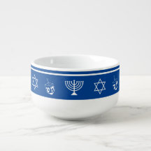 Hanukkah Soep Mok Menorah Ster van David Dreidel
