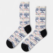 Hanukkah Sokken "Menora Gelukkig" (Links)