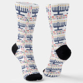 Hanukkah Sokken "Menora Gelukkig" (Gebogen)
