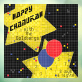 Hanukkah spel op raam vastklampen raamsticker (Vel 3)