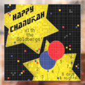 Hanukkah spel op raam vastklampen raamsticker (Vel 2)