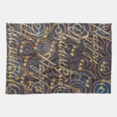 Hanukkah Spinning Golds Theedoek (Horizontaal)