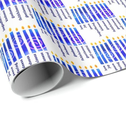 HANUKKAH Spiritueel Fruit Christelijk Cadeaupapier (Rol Hoek)