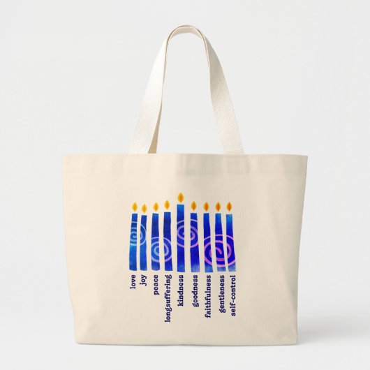 HANUKKAH Spiritueel Fruit Christelijk Grote Tote Bag (Voorkant)