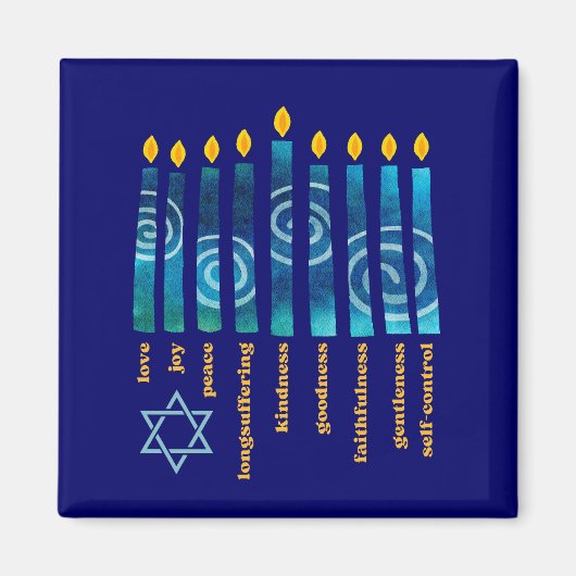 HANUKKAH Spiritueel Fruit Christelijk Magneet (Voorkant)