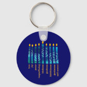 HANUKKAH Spiritueel Fruit Christelijk Sleutelhanger (Achterkant)