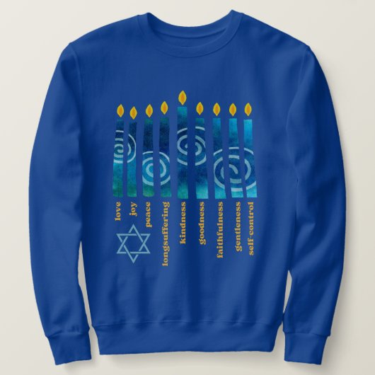 HANUKKAH Spiritueel Fruit Trui (Design voorkant)