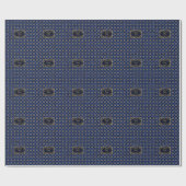 hanukkah star of david Blue & Gold Cadeaupapier (Vlak)
