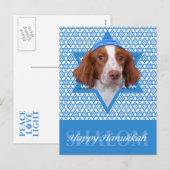 Hanukkah Star of David - Brittany - Charlie Feestdagenkaart (Voorkant / Achterkant)