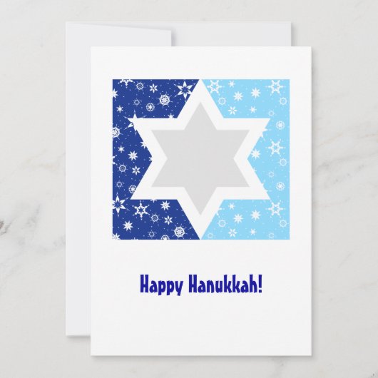 Hanukkah Star of David Snowflake Feestdagenkaart (Voorkant)