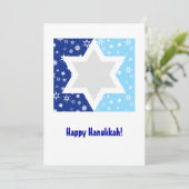 Hanukkah Star of David Snowflake Feestdagenkaart (Staand voorkant)