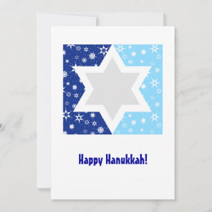 Hanukkah Star of David Snowflake Feestdagenkaart