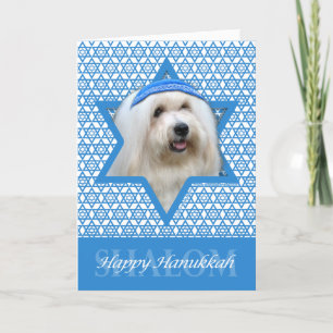 Hanukkah Star of David - Tulear Coton Feestdagen Kaart