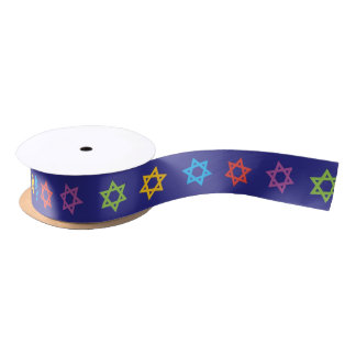 Hanukkah Star Ribbon Satijnen Lint