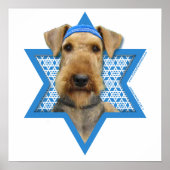 Hanukkah Star van David - Airedale Terrier Poster (Voorkant)