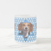 Hanukkah Star van David - Beagle Matglas Koffiemok (Center)