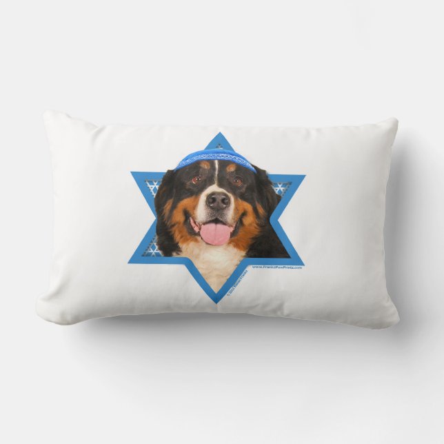 Hanukkah Star van David - Bernese Mountain Dog Kussen (Voorkant)