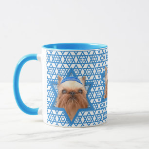 Hanukkah Star van David - Brussels Griffon Mok