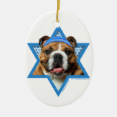 Hanukkah Star van David - Bulldog Keramisch Ornament (Voorkant)
