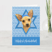 Hanukkah Star van David - Chihuahua Feestdagen Kaart (Voorkant)