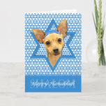 Hanukkah Star van David - Chihuahua Feestdagen Kaart<br><div class="desc">Wat zou gezegde Happy Hanukkah nog leuker kunnen maken dan dat deze Chihuahua Dog een Yamaka draagt, omringd door de ster van David. Dit whimsical-vakantieontwerp zal zeker uw vrienden, familie en andere hondenliefhebbers verheugen. Dit ontwerp is beschikbaar in meer dan 100 Hondenrassen. Als je je favoriete Hondenras niet ziet OF...</div>