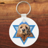 Hanukkah Star van David - Cocker Spaniel Sleutelhanger (Voorkant)