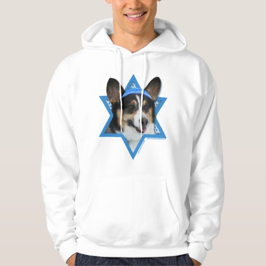 Hanukkah Star van David - Corgi Hoodie (Voorkant)