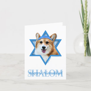 Hanukkah Star van David - Corgi - Owen Feestdagen Kaart