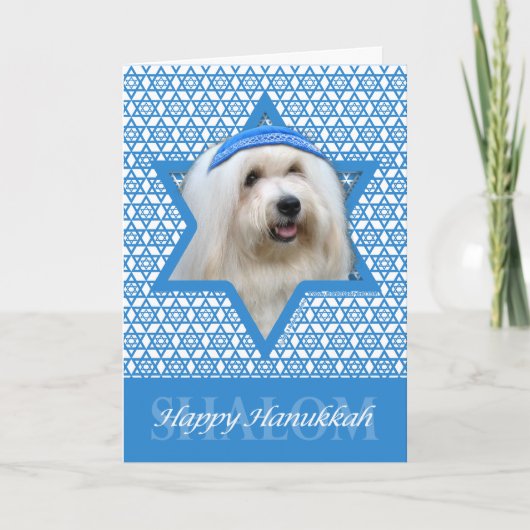 Hanukkah Star van David - Coton de Tulear Feestdagen Kaart (Voorkant)