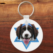 Hanukkah Star van David - English Springer Spaniel Sleutelhanger (Voorkant)