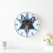 Hanukkah Star van David - French Bulldog - Blauwgr Grote Klok (Huis)