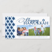 Hanukkah Star van David Geometric Pattern 2 Foto Feestdagenkaart (Voorkant)