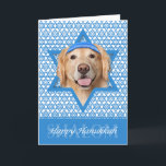 Hanukkah Star van David - Golden Retriever - Coron Feestdagen Kaart<br><div class="desc">Wat zou gezegde Happy Hanukkah nog leuker kunnen maken dan het dragen van deze Golden Retriever Dog met een Yamaka omringd door de ster van David. Dit whimsical-vakantieontwerp zal zeker uw vrienden, familie en andere hondenliefhebbers verheugen. Dit ontwerp is beschikbaar in meer dan 100 Hondenrassen. Als je je favoriete Hondenras...</div>