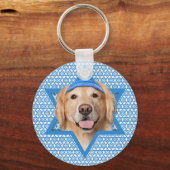 Hanukkah Star van David - Golden Retriever - Coron Sleutelhanger (Voorkant)