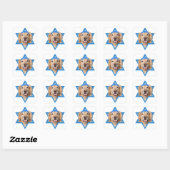 Hanukkah Star van David - Golden Retriever - Coron Vierkante Sticker (Vel)