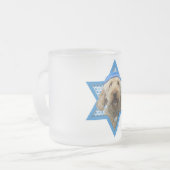 Hanukkah Star van David - GoldenDoodle Matglas Koffiemok (Voorkant links)