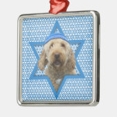 Hanukkah Star van David - GoldenDoodle Metalen Ornament (Links)
