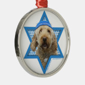 Hanukkah Star van David - GoldenDoodle Metalen Ornament (Rechts)