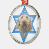 Hanukkah Star van David - GoldenDoodle Metalen Ornament (Links)
