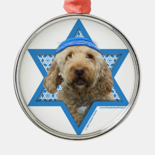 Hanukkah Star van David - GoldenDoodle Metalen Ornament