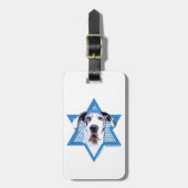 Hanukkah Star van David - Great Dane - Harlequin Bagagelabel (Voorkant verticaal)