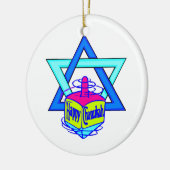 Hanukkah Star van David Keramisch Ornament (Links)