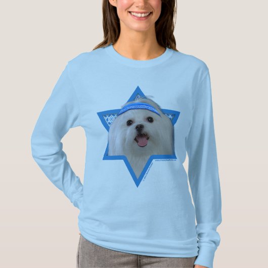 Hanukkah Star van David - Maltees T-shirt (Voorkant)