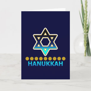 Hanukkah Star van David Menorah Feestdagen Kaart