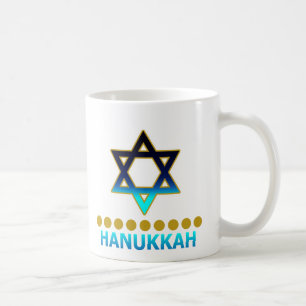Hanukkah Star van David Menorah Koffiemok